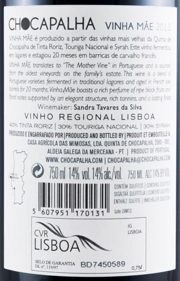 2013 Quinta de Chocapalha Vinha Mãe tinto
