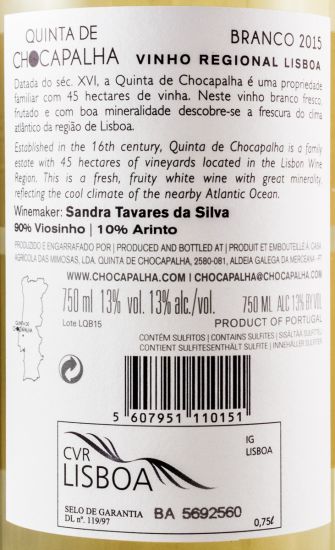 2015 Quinta de Chocapalha branco