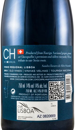 2012 CH by Chocapalha Vinhas Velhas red