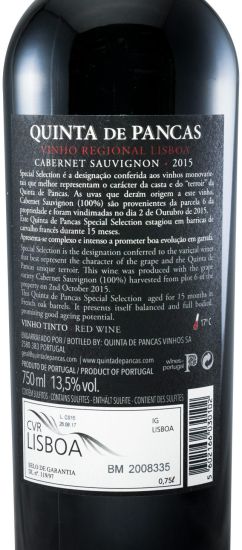 2015 Quinta de Pancas Cabernet Sauvignon Special Selection red