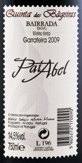 2009 Quinta das Bágeiras Pai Abel red