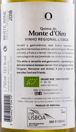 2018 Quinta do Monte d'Oiro organic white