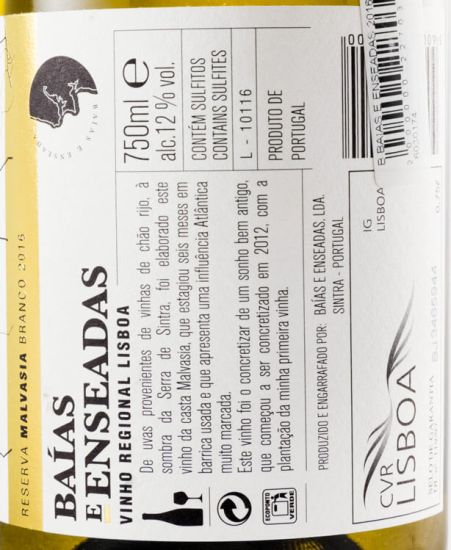 2016 Baías e Enseadas Reserva Malvasia white