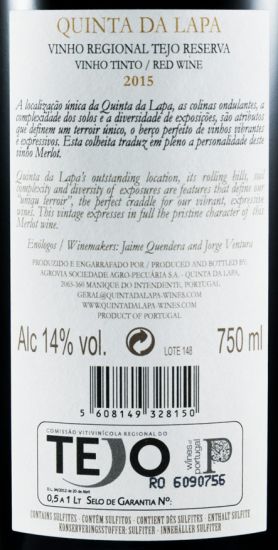 2015 Quinta da Lapa Merlot Reserva red