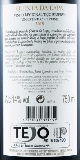 2015 Quinta da Lapa Cabernet Sauvignon Reserva tinto