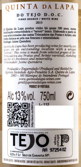 2015 Quinta da Lapa Selection branco