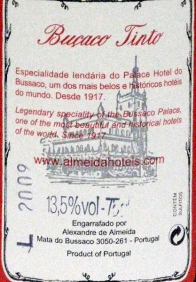 2009 Buçaco Reservado red