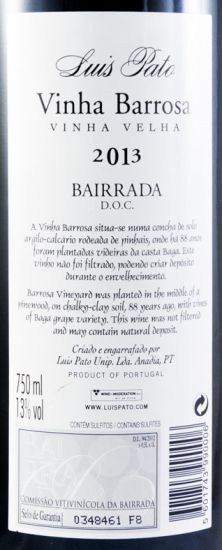 2013 Luís Pato Vinha Barrosa red