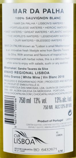 2016 Mar da Palha Sauvignon Blanc white