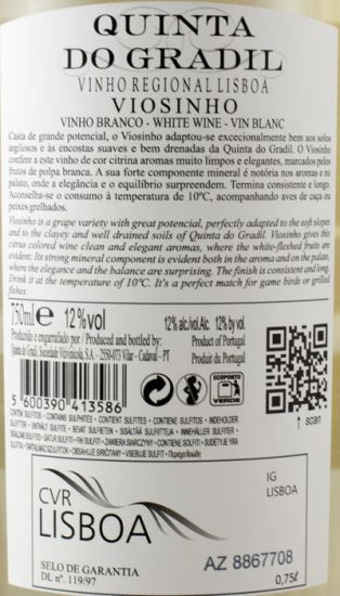 2015 Quinta do Gradil Viosinho branco