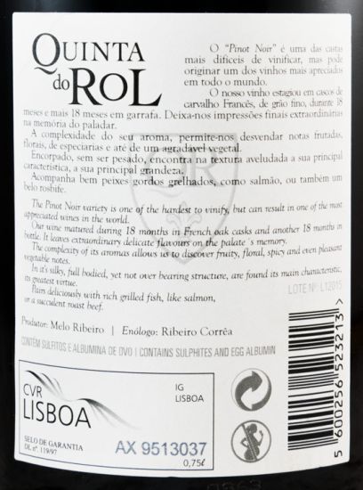 2010 Quinta do Rol Pinot Noir tinto