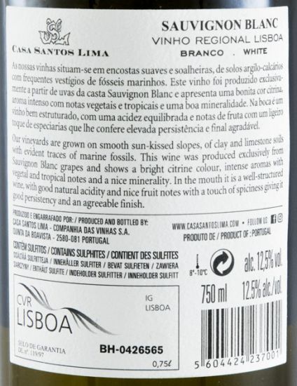 2017 Casa Santos Lima Sauvignon Blanc white