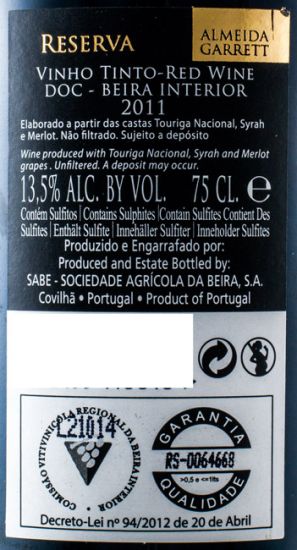 2011 Almeida Garrett Reserva tinto