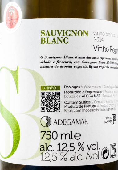 2014 Adega Mãe Sauvignon Blanc branco