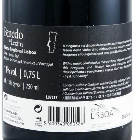 2016 Manz Penedo do Lexim tinto