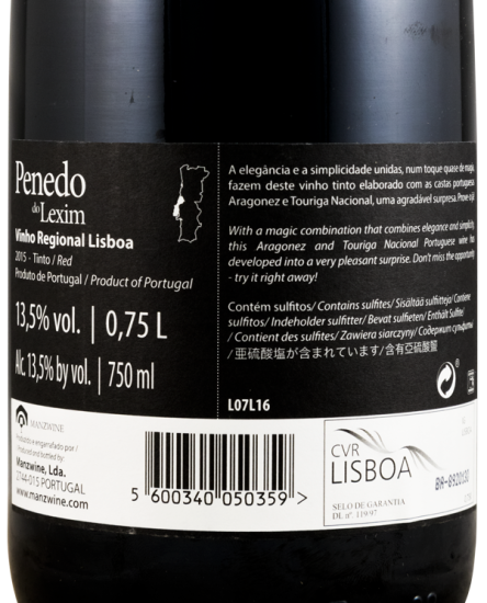 2015 Manz Penedo do Lexim tinto