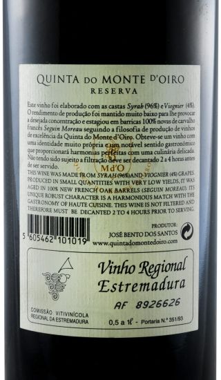 2001 Quinta do Monte d'Oiro Reserva tinto