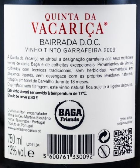 2009 Quinta da Vacariça Garrafeira tinto