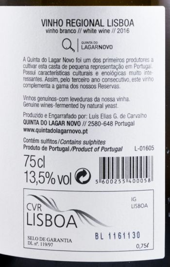 2016 Quinta do Lagar Novo Marsanne Reserva branco