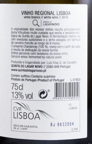 2016 Quinta do Lagar Novo Chardonnay Reserve white