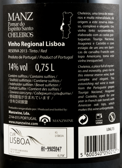 2013 Manz Pomar do Espírito Santo Reserva red