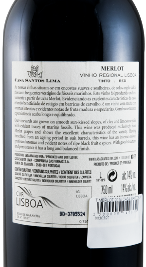 2014 Casa Santos Lima Merlot red