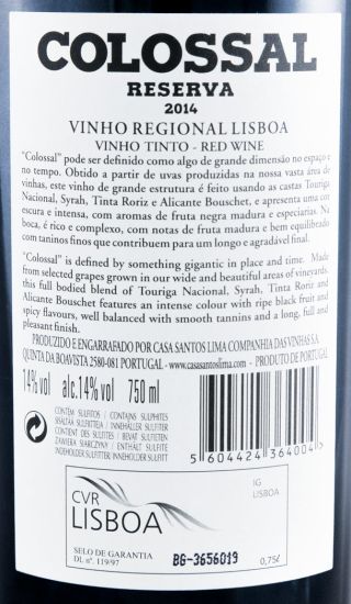 2014 Casa Santos Lima Colossal red