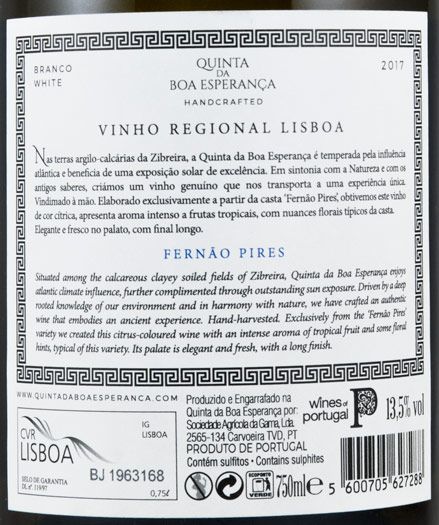 2017 Quinta da Boa Esperança Fernão Pires branco