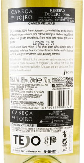 2016 Cabeça de Toiro Arinto Reserva white