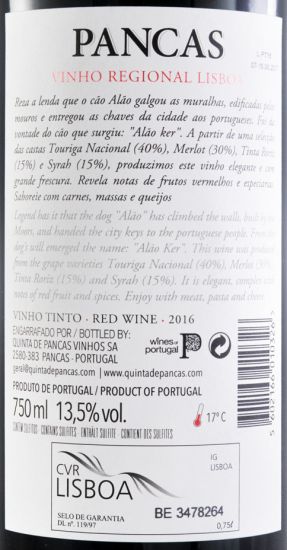 2016 Pancas tinto