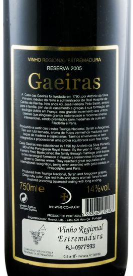 2005 Gaeiras Reserva red