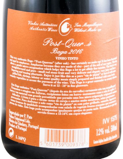 2016 Filipa Pato Post-Quercus Baga red 50cl