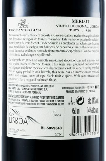 2016 Casa Santos Lima Merlot tinto