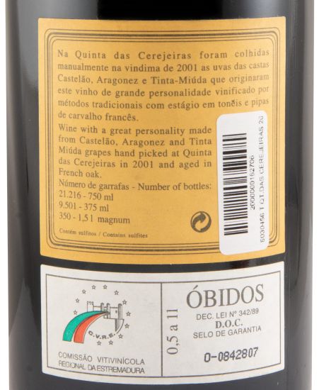2001 Quinta das Cerejeiras Reserva tinto