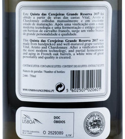 2017 Quinta das Cerejeiras Grande Reserva branco