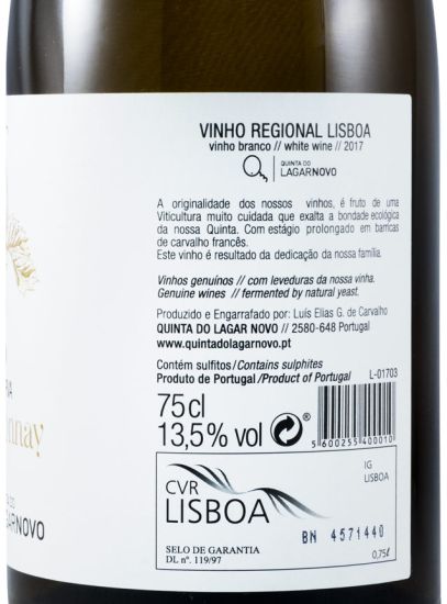 2017 Quinta do Lagar Novo Chardonnay Reserva branco