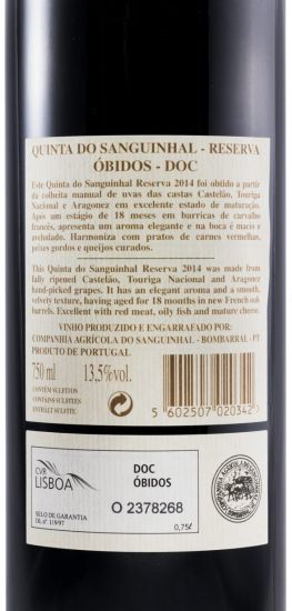 2014 Quinta do Sanguinhal tinto