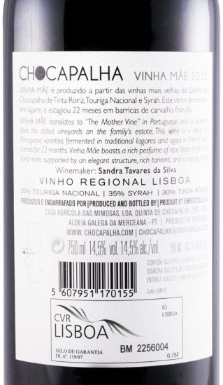 2015 Quinta de Chocapalha Vinha Mãe red