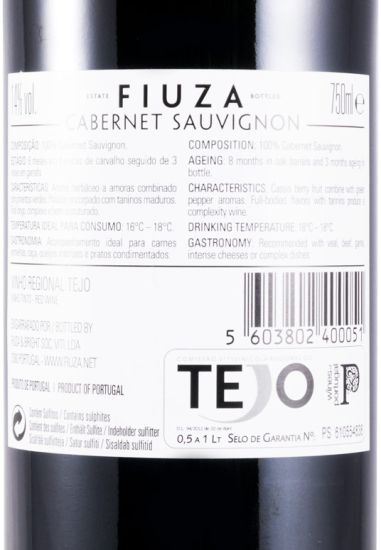 2018 Fiuza Cabernet Sauvignon tinto