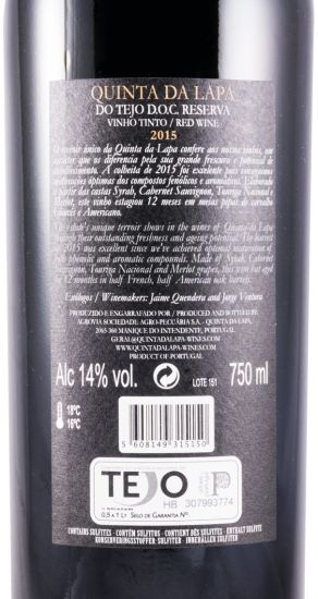 2015 Quinta da Lapa Reserva red