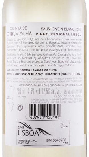 2018 Quinta de Chocapalha Sauvignon Blanc branco
