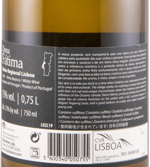 2018 Manz Dona Fátima white