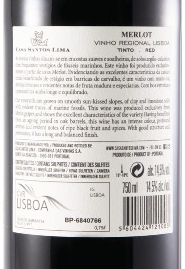 2017 Casa Santos Lima Merlot tinto