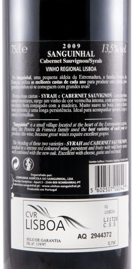 2009 Quinta do Sanguinhal Cabernet Sauvignon & Syrah tinto