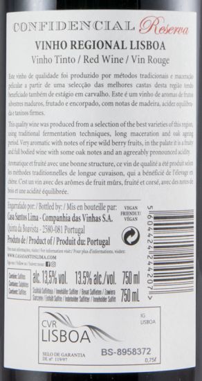 2016 Casa Santos Lima Confidencial Reserva tinto