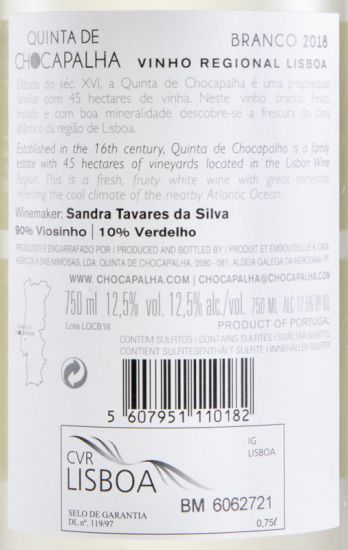 2018 Quinta de Chocapalha white