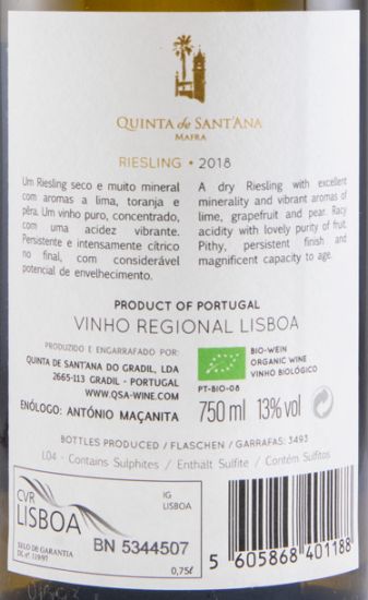 2018 Quinta de Sant'Ana Riesling branco