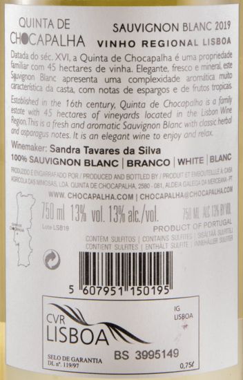 2019 Quinta de Chocapalha Sauvignon Blanc white