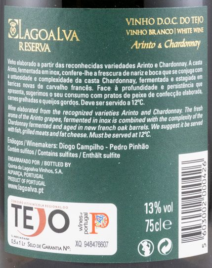 2019 Quinta da Lagoalva Reserva Arinto & Chardonnay branco