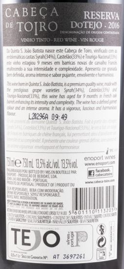 2016 Cabeça de Toiro Reserva tinto